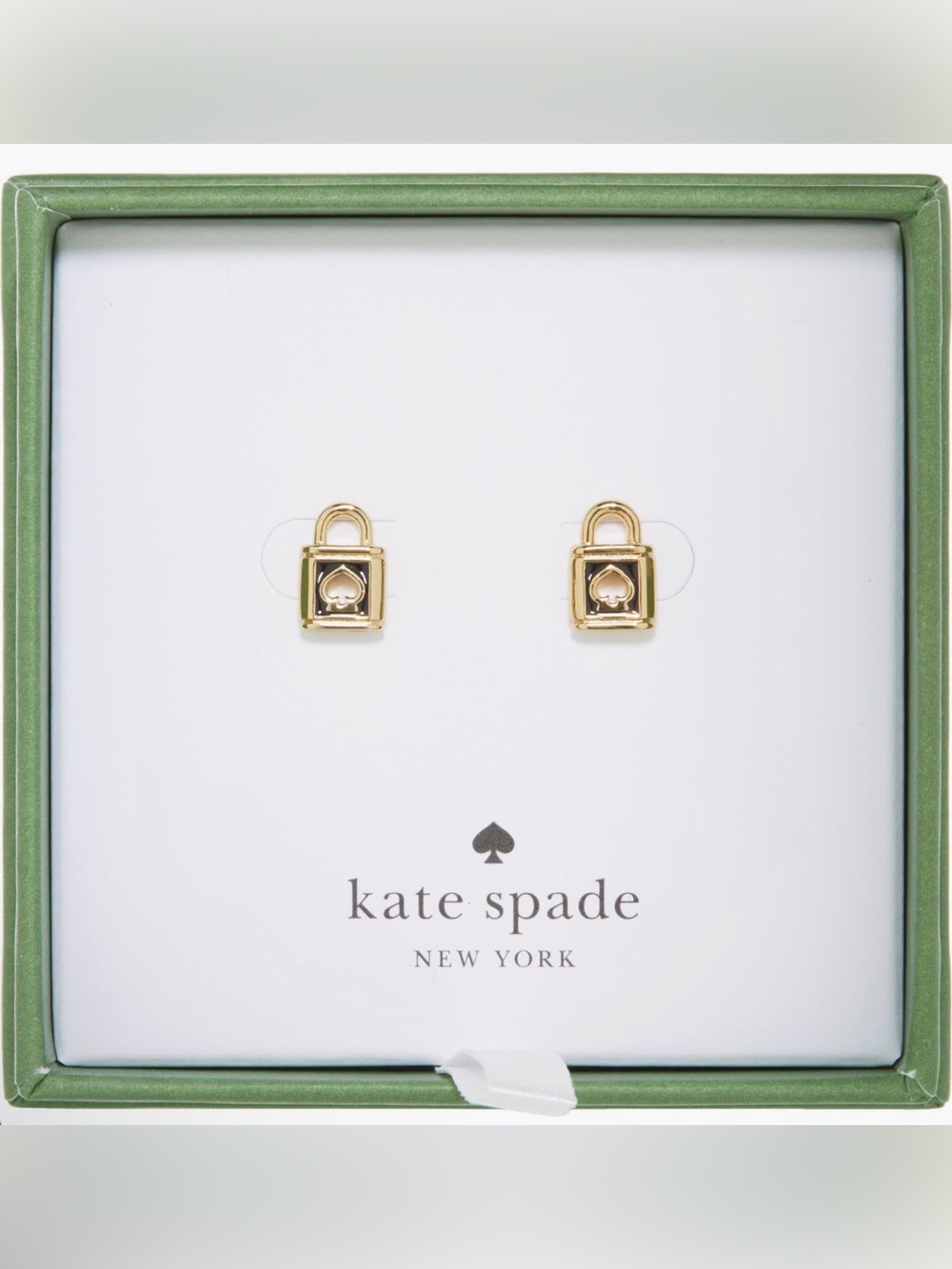 Kate Spade New York spade padlock stud earrings
